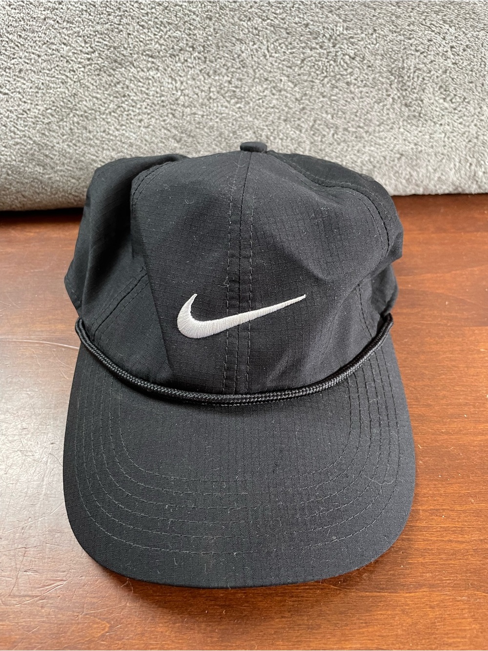 Nike Heritage86 Youth Baseball Rope Hat Cap Black Embroidered Logo Adjustable